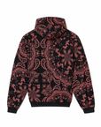 PAISLEY PATTERN PRINT HOODIE