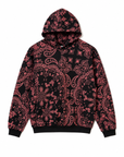 PAISLEY PATTERN PRINT HOODIE