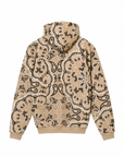 PAISLEY PATTERN PRINT HOODIE