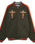 JESUS MAYO Paisley Embroidery Reversible Nylon Track Jacket