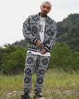 MAYO PAISLEY EMBROIDERY NYLON LOUNGE PANTS