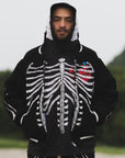 MAYO BONES Embroidery Reversible Bomber Jacket
