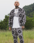 MAYO PAISLEY EMBROIDERY NYLON LOUNGE PANTS