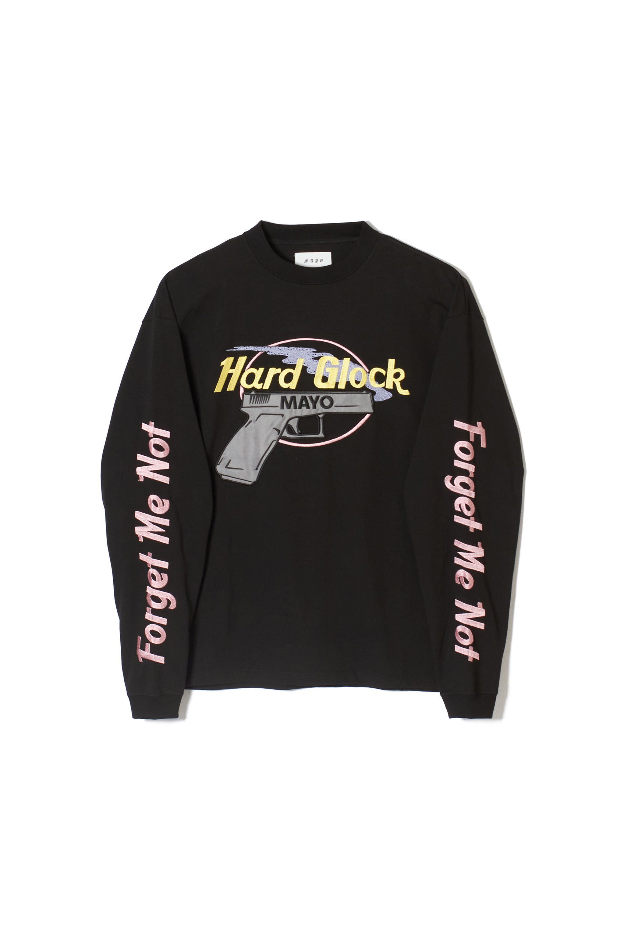 Hard Glock MAYO Embroidery Long Sleeve Tee - BLACK