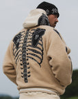 MAYO BONES Embroidery Reversible Bomber Jacket