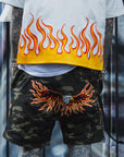 MAYO Fire Eagle Camo Embroidery Shorts