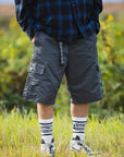 MY LOGO EMBROIDERY FADE NYLON CARGO SHORTS