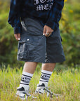 MY LOGO EMBROIDERY FADE NYLON CARGO SHORTS