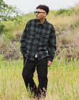 PLAIN LONG SLEEVED CHECK SHIRT