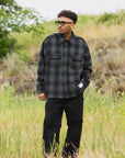 PLAIN LONG SLEEVED CHECK SHIRT