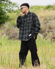PLAIN LONG SLEEVED CHECK SHIRT