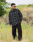PLAIN LONG SLEEVED CHECK SHIRT