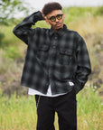 PLAIN LONG SLEEVED CHECK SHIRT