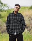 PLAIN LONG SLEEVED CHECK SHIRT