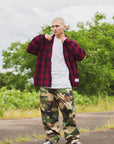 PLAIN LONG SLEEVED CHECK SHIRT