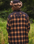 STUD LOOK EMBROIDERY CHECK SHIRT