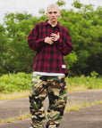 PLAIN LONG SLEEVED CHECK SHIRT