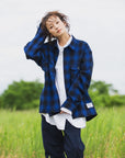 PLAIN LONG SLEEVED CHECK SHIRT