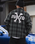 MAYO CROSS BORN EMBROIDERY LONG SLEEVED CHECK SHIRT