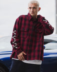 MAYO CROSS BORN EMBROIDERY LONG SLEEVED CHECK SHIRT