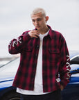 MAYO CROSS BORN EMBROIDERY LONG SLEEVED CHECK SHIRT