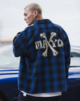 MAYO CROSS BORN EMBROIDERY LONG SLEEVED CHECK SHIRT