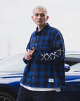 MAYO CROSS BORN EMBROIDERY LONG SLEEVED CHECK SHIRT
