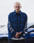 MAYO CROSS BORN EMBROIDERY LONG SLEEVED CHECK SHIRT