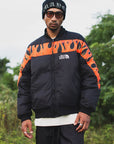 FIRE EMBROIDERY NYLON DOWN JKT