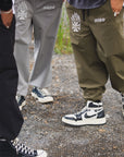 FIRE IRON CROSS EMBROIDERY NYLON PANTS