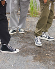 FIRE IRON CROSS EMBROIDERY NYLON PANTS