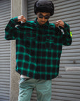 MARIA FIRE EMBROIDERY CHECK SHIRT