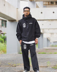 FIRE IRON CROSS EMBROIDERY NYLON PANTS