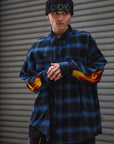 MARIA FIRE EMBROIDERY CHECK SHIRT