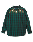 MAYO WOOL EMBROIDERY CHECK SHIRT JACKET