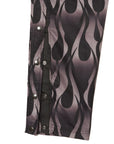 FIRE EMBROIDERY SIDE SNAP NYLON PANTS