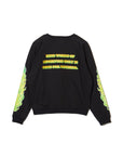 FLAME LIP EMBROIDERY CREW NECK SWEAT