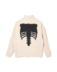 BONE EMBROIDERY FLEECE JKT
