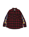 MARIA FIRE EMBROIDERY CHECK SHIRT