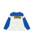 ELECTRICAL MOUSE EMBROIDERY FOOTBALL LONG SLEEVE TEE
