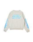 FLAME LIP EMBROIDERY CREW NECK SWEAT