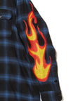 MARIA FIRE EMBROIDERY CHECK SHIRT