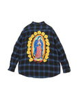 MARIA FIRE EMBROIDERY CHECK SHIRT
