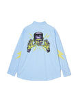THUNDER FRANKEN EMBROIDERY LONG SLEEVED BUTTON-DOWN SHIRT