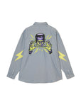 THUNDER FRANKEN EMBROIDERY LONG SLEEVED BUTTON-DOWN SHIRT