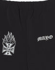 FIRE IRON CROSS EMBROIDERY NYLON PANTS