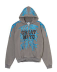 GREAT MAYO THUNDER EMBROIDERY ZIP UP HOODIE