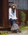 MAYO FORGET ME NOT EMBROIDERY TOTE BAG