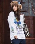 MAYO IN WONDERLAND PRINT LONG SLEEVE TEE