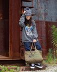 MAYO FORGET ME NOT EMBROIDERY TOTE BAG